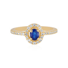 Anello in argento con Spinello Blu Royal