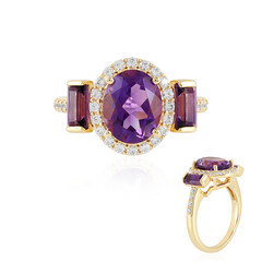 Anello in argento con Ametista Siberiana