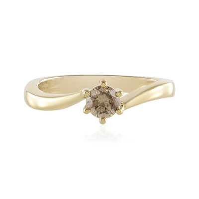 Anello in oro con Diamante Cioccolato I2