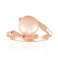 Anello in argento con Perla Ming color Pesca (TPC)