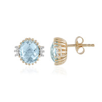 Orecchini in argento con Topazio Blu Cielo