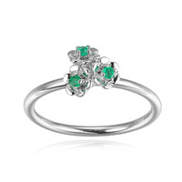 Anello in argento con Smeraldo Brasiliano