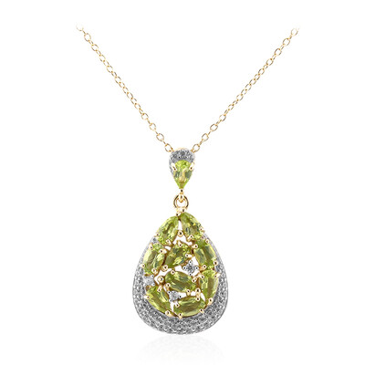 Collana in argento con Peridoto della Birmania