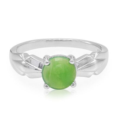 Anello in argento con Crisoprasio Imperiale