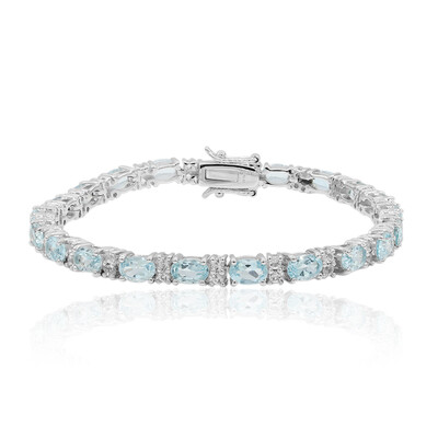 Bracciale in argento con Topazio Blu Cielo
