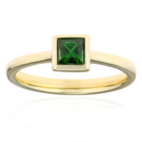 Anello in oro con Tsavorite della Tanzania (CUSTODANA)