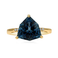 Anello in oro con Topazio Blu Londra
