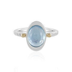 Anello in argento con Acquamarina (Granulieren)
