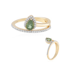 Anello in argento con Apatite Cromo