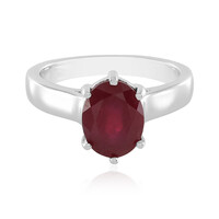 Anello in argento con Rubino del Madagascar