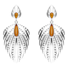Orecchini in argento con Ambra Baltica