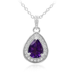Collana in argento con Ametista Zambiana
