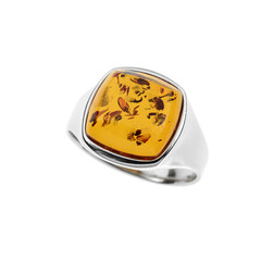 Anello in argento con Ambra Baltica