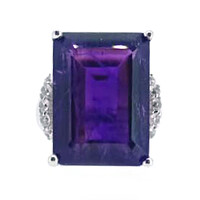 Anello in argento con Ametista Zambiana