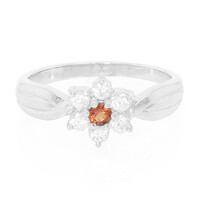Anello in argento con Zaffiro Arancione