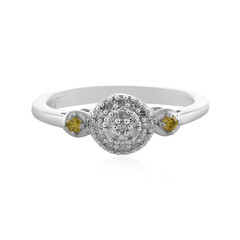 Anello in argento con Diamante Giallo I2