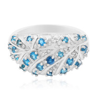 Anello in argento con Apatite Blu Royal