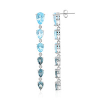 Orecchini in argento con Topazio Blu Svizzero