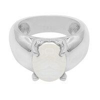 Anello in argento con Pietra di Luna Arcobaleno