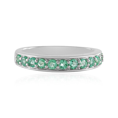 Anello in argento con Smeraldo Colombiano