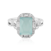 Anello in argento con Calcedonio Acqua