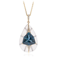 Collana in oro con Topazio Blu Londra (CIRARI)