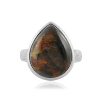 Anello in argento con Pietersite Dorata