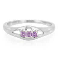 Anello da uomo in argento con Zaffiro Ceylon Porpora (non riscaldato)