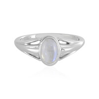 Anello in argento con Pietra di Luna Arcobaleno