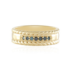 Anello in argento con Diamante Blu I2