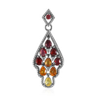 Ciondolo in argento con Zaffiro Fancy