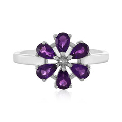 Anello in argento con Ametista Zambiana