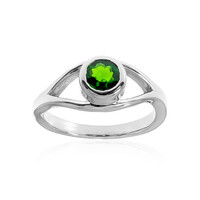 Anello in argento con Diopside Russo