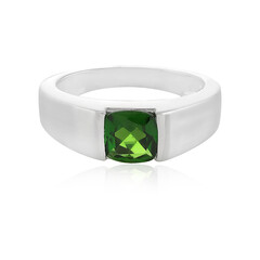 Anello in argento con Diopside Russo