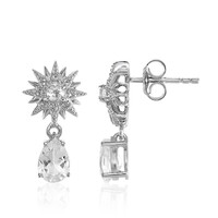 Orecchini in argento con Topazio Bianco