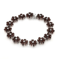 Bracciale in argento con Granato