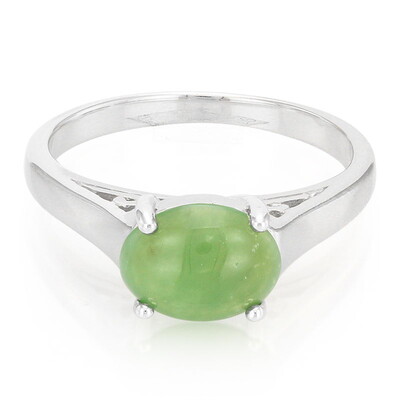 Anello in argento con Crisoprasio Imperiale