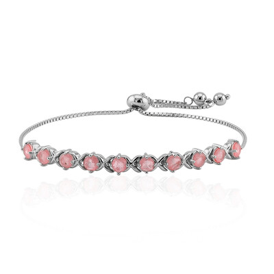 Bracciale in argento con Quarzo rosa pastello