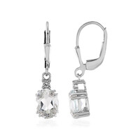 Orecchini in argento con Topazio Bianco