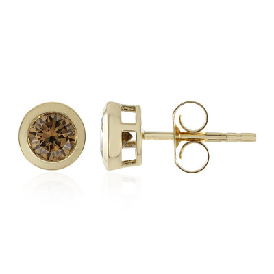 Orecchini in oro con Diamante Champagne I3