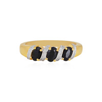 Anello in argento con Zaffiro Nero