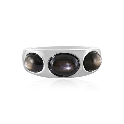 Anello in argento con Zaffiro Stellato Nero