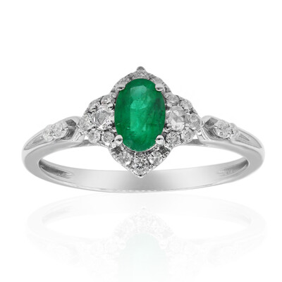 Anello in oro con Smeraldo Zambia AAA