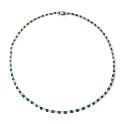 Collana in argento con Smeraldo Zambia (Gems en Vogue)