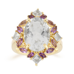 Anello in argento con Topazio Bianco