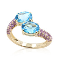 Anello in oro con Topazio Marambaia