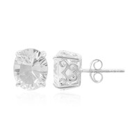 Orecchini in argento con Topazio Bianco