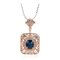 Collana in argento con Topazio Blu Londra (Dallas Prince Designs)