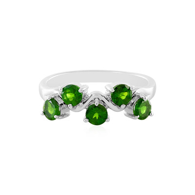 Anello in argento con Diopside Russo