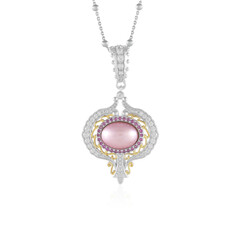 Collana in argento con Perla Mabe Rosa (Dallas Prince Designs)
